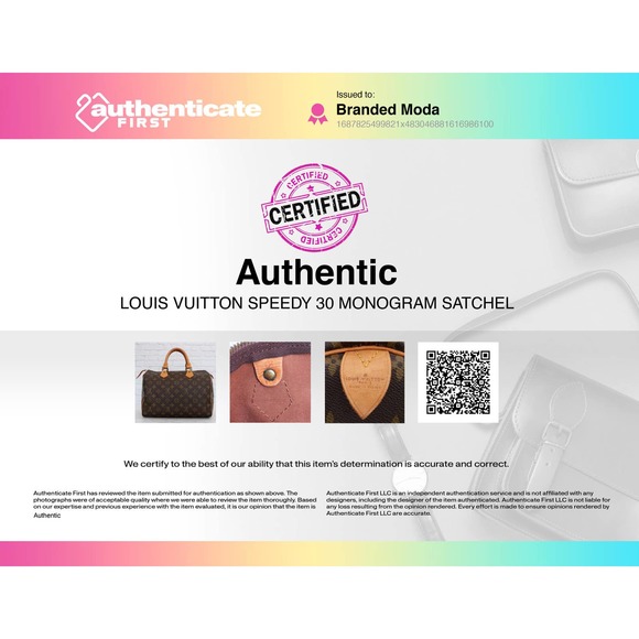 Louis Vuitton Speedy 30 Monogram Satchel Purse Brown Bag Handbag Large Tote Zip - Picture 2 of 16